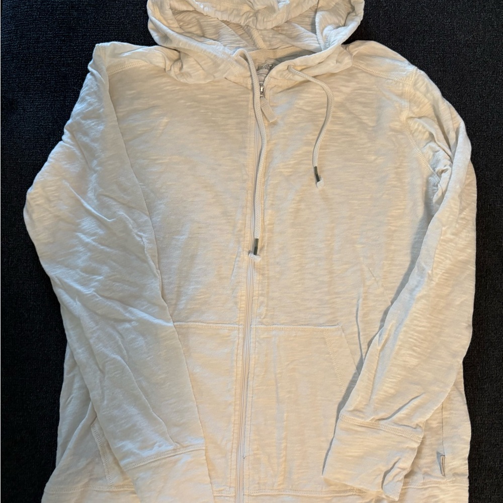 Eddie Bauer Cream Zip-Up Hoodie